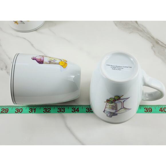 Boston Warehouse Coffee Mug Tea Cup 2003 Martini Design 4 1/4" Porcelain x5 - Picture 15 of 15